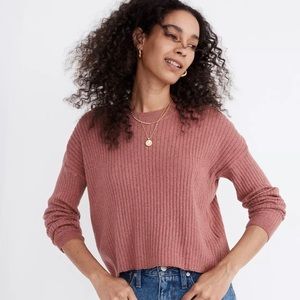 Madewell Pink Ribbed Sweater